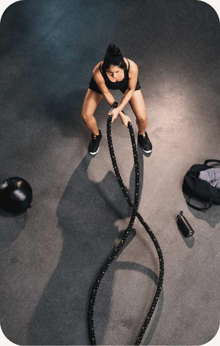 women on yoga mats working out